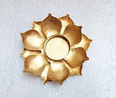 Lotus Metal Tealight Holders – Set of 2pc