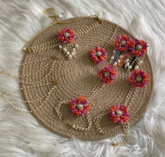 Beaded Haldi Jewellery Set