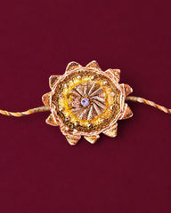 Royal Sunflower Designer Zari Rakhi