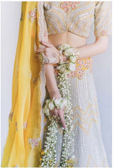 Elegant White Jasmine Floral Gajra Bridal Hand Kalera