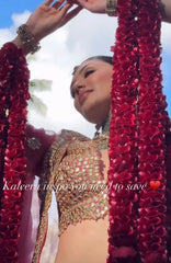 Royal Red Floral Bridal Kalire