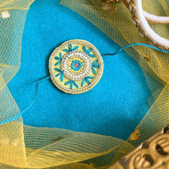 Turquoise Charm Rakhi