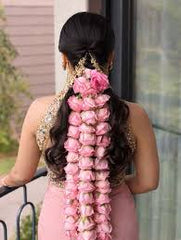 Elegant Rose Gajra Bridal Hair Gajra 4 line